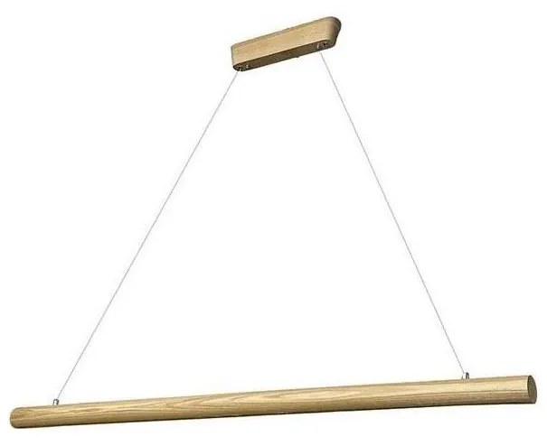 LED Żyrandol na lince LED/22W/230V 4000K 120 cm popiół/solidne drewno