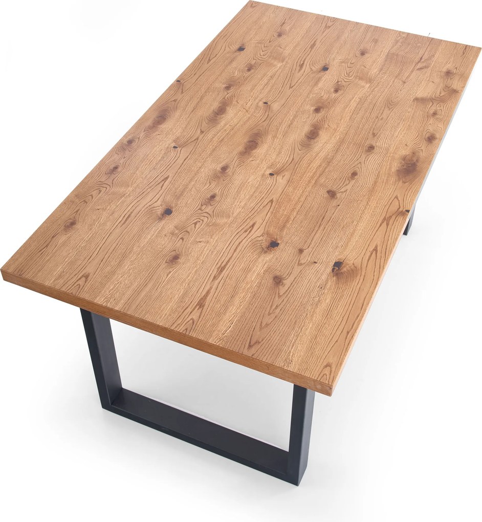 Industrialny stół Perez z rozkładanym blatem