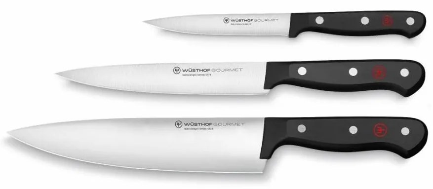 Wüsthof GOURMET zestaw 3 noży kuchennych czarny