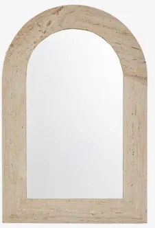 Lustro Ścienne Z Naturalnego Kamienia Alune Trawertyn & 60 X 90 Cm - Sklum