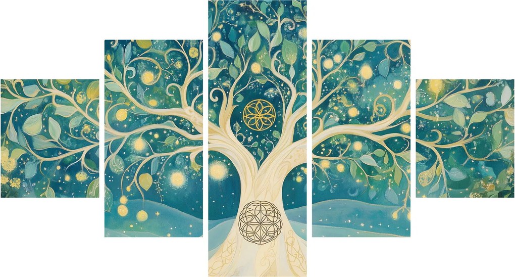 Obraz – Magiczne drzewo ze spiralami (125x70 cm)