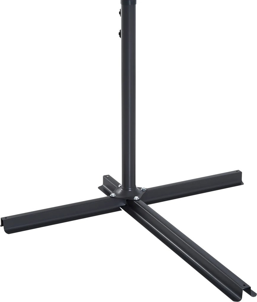 Outsunny parasol przeciwsłoneczny na wysięgniku z korbką ręczną odpinany zielony ochrona UV | Aosom PL