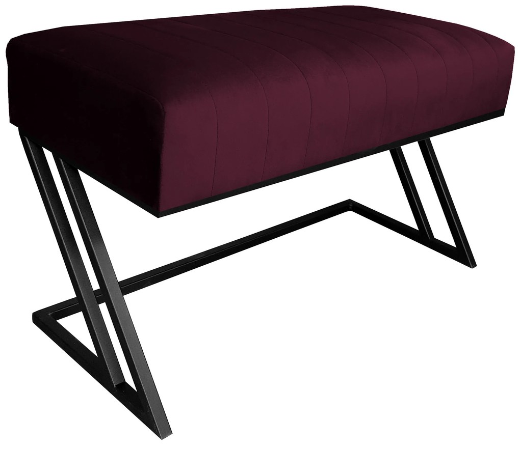 Ławka ZETA LOFT MG02 pufa podnóżek metal