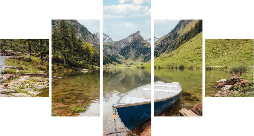 Obraz - Seealpsee, jezioro w Szwajcarii (125x70 cm)