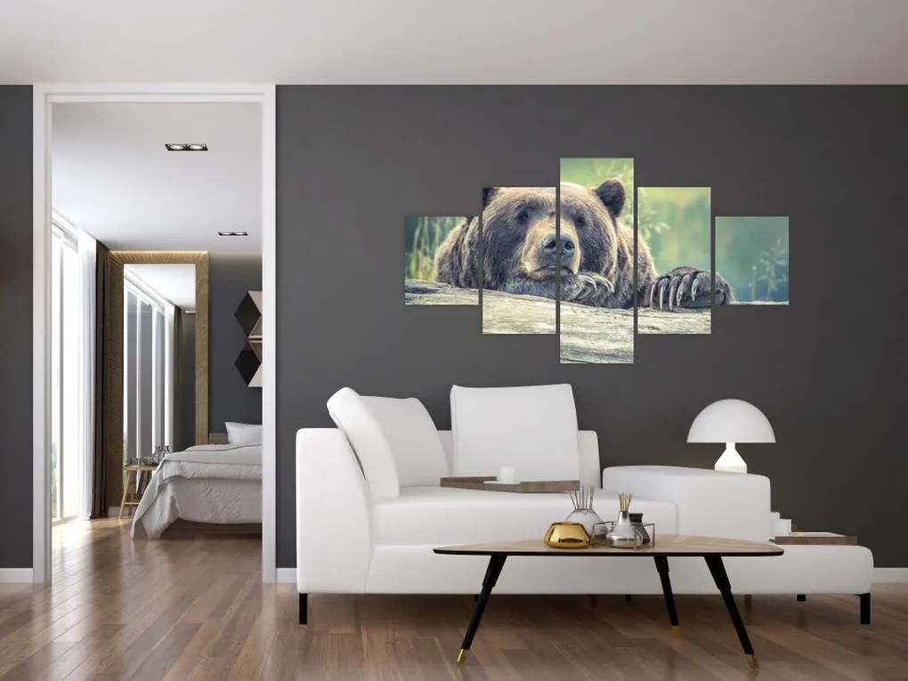 Obraz niedźwiedzia (125x70 cm)