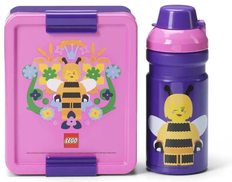 Pojemnik śniadaniowy dla dzieci z butelką Bee – LEGO®