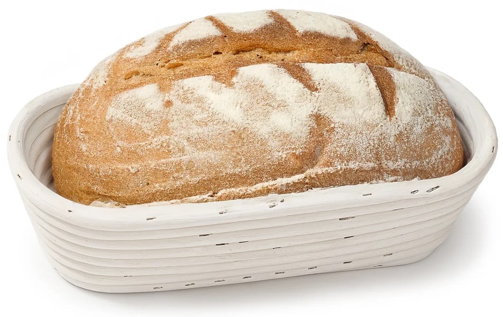 HOME ELEMENTS Owalny koszyk z wkładem z tkaniny, 28 x 14 x 7,5 cm, S