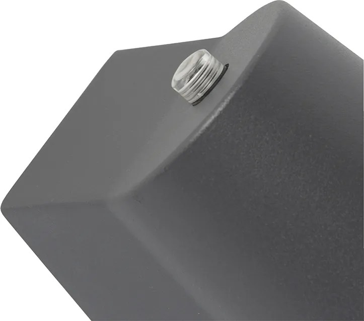 Nowoczesna lampa zewnętrzna antracytowa w komplecie z LED z czujnikiem zmierzchu - Uma