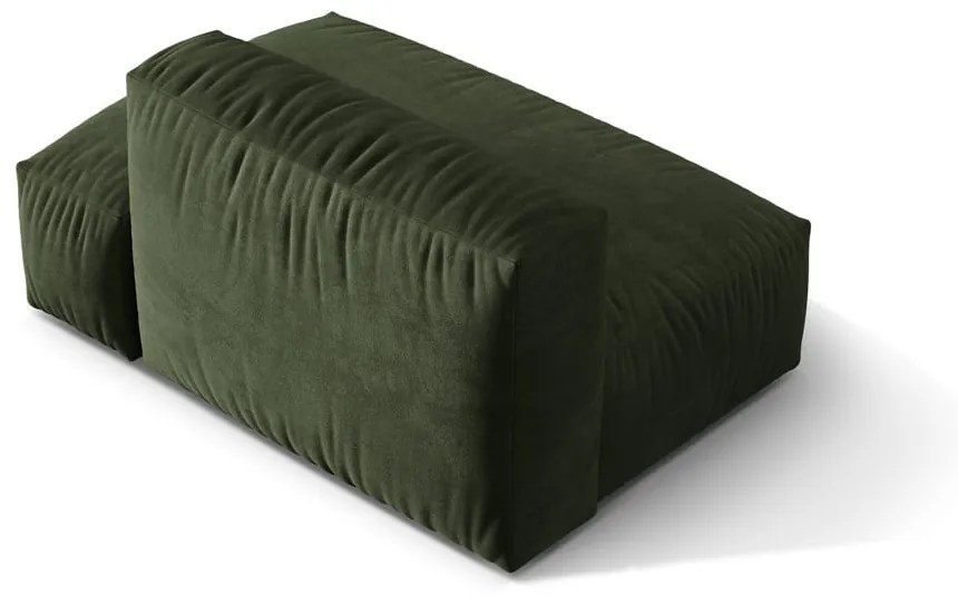 Zielony aksamitny moduł sofy (prawostronny) Martina – Micadoni