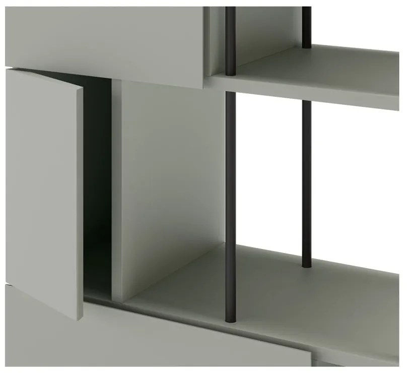 Zielonoszary regał 84x175 cm Perla – Marckeric