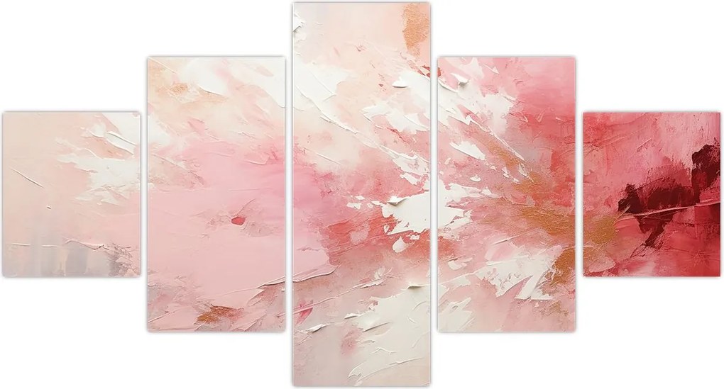 Obraz - Różowa abstrakcja (125x70 cm)
