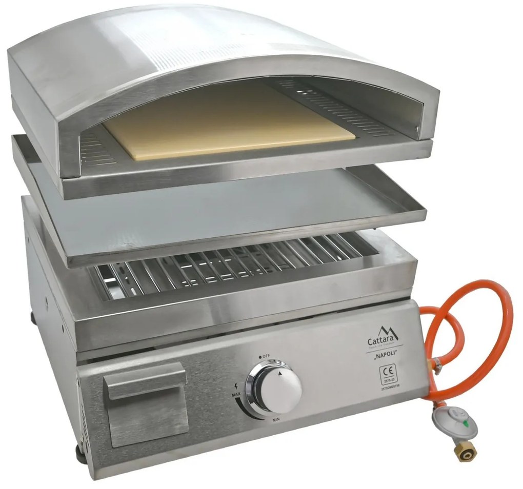 Cattara 14101 grill gazowy stołowy z piekarnikiemdo pizzy Nap oli