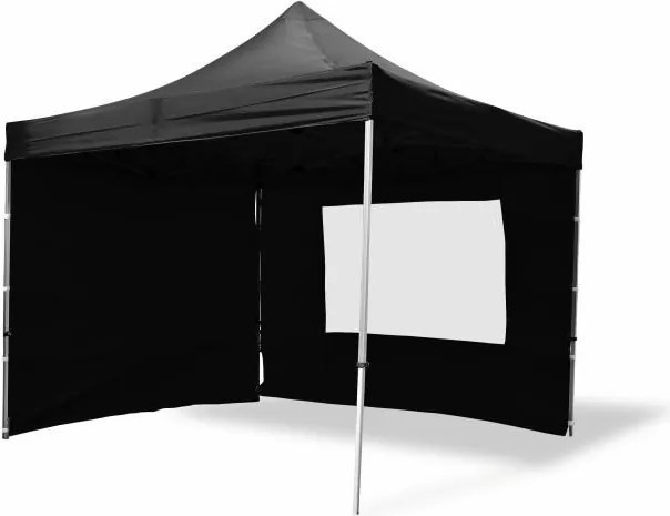 Pawilon ogrodowy PROFI rozkładany 3 x 3 m - czarny, 4 ściany