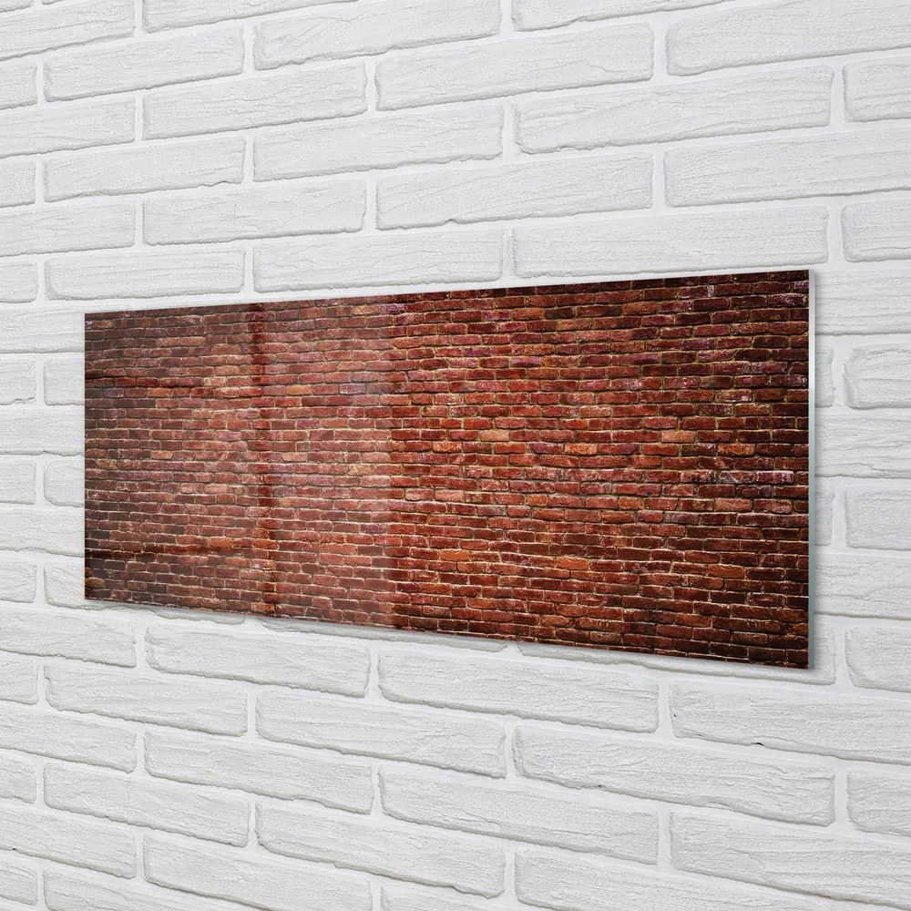 Szklany Panel Cegła mur vintage