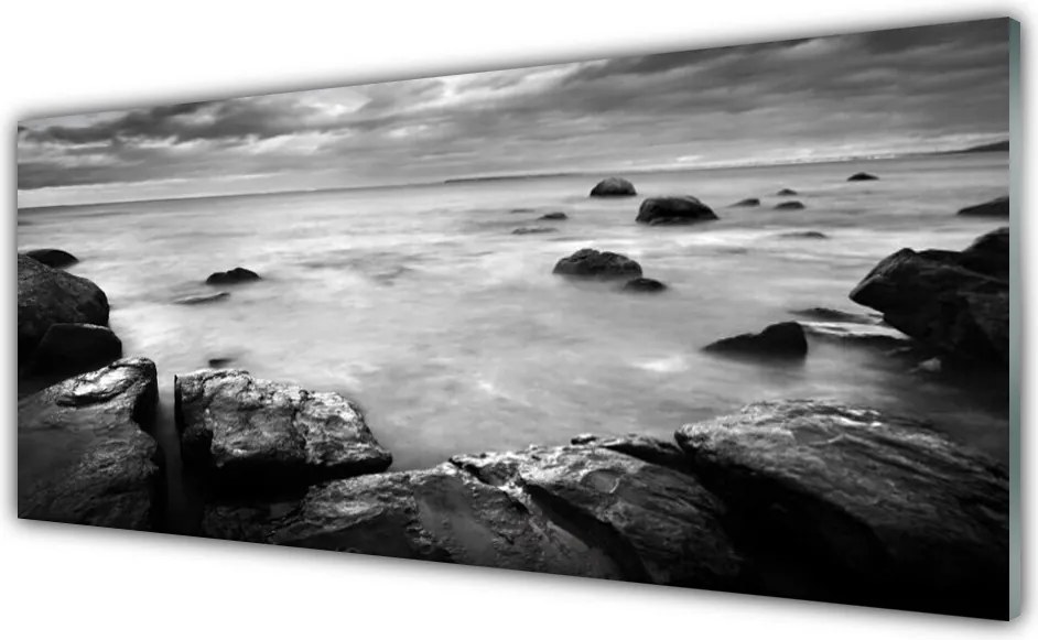 Panel Szklany do Kuchni Surowy Brzeg Oceanu