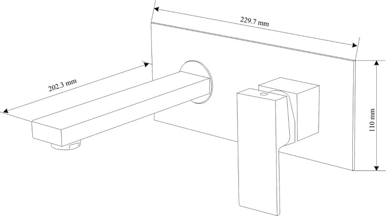 Mexen Cube bateria umywalkowa podtynkowa, złota - 73115-50