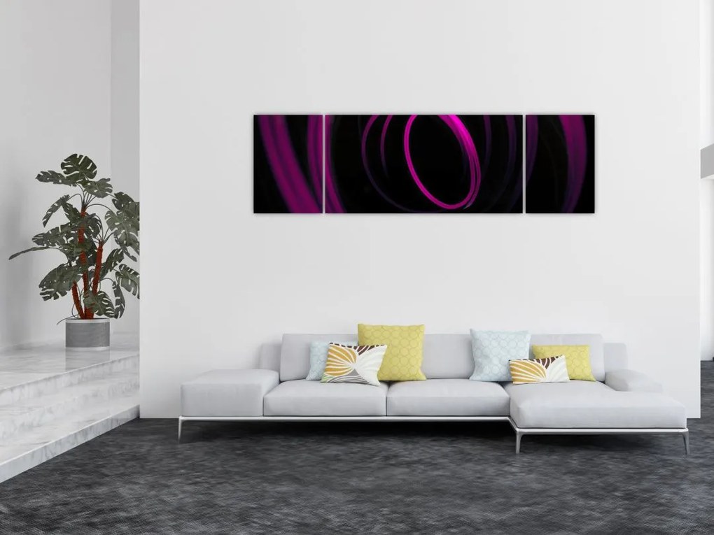 Obraz - fioletowe kresek (170x50 cm)