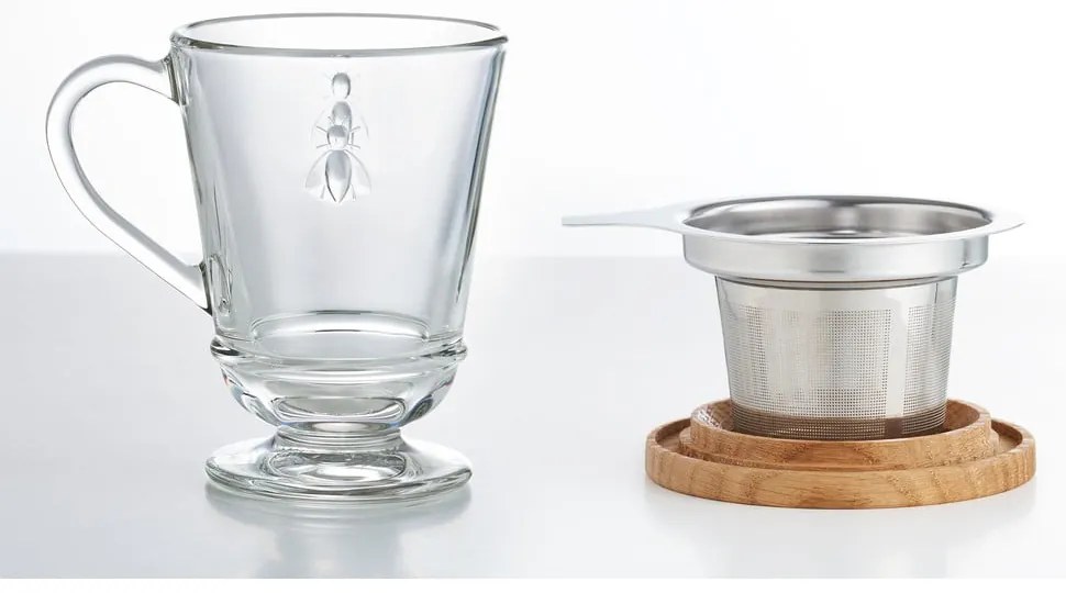 Szklany kubek z sitkiem 270 ml Abeille – La Rochére