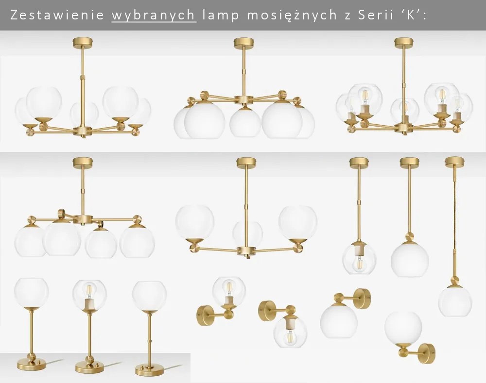 Złota lampa wisząca nad wyspę KM-S1