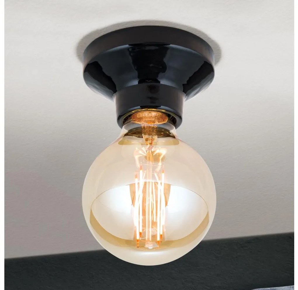Orion - Oprawa sufitowa FROST 1xE27/60W/230V czarna