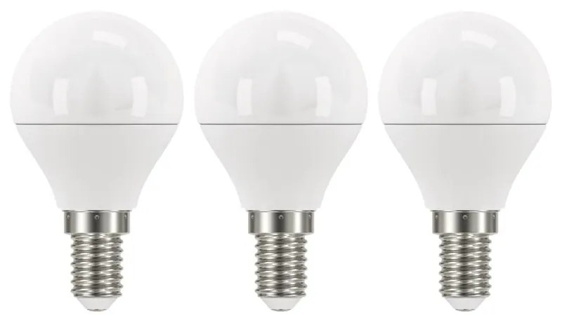 Zestaw 3 żarówek LED EMOS Classic Mini Globe Neutral White, 5W E14