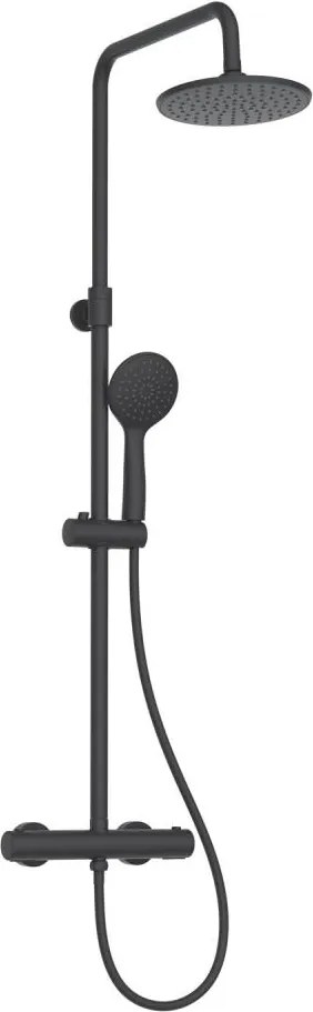 Zestaw prysznicowy z baterią HOUSTON, matowa czerń