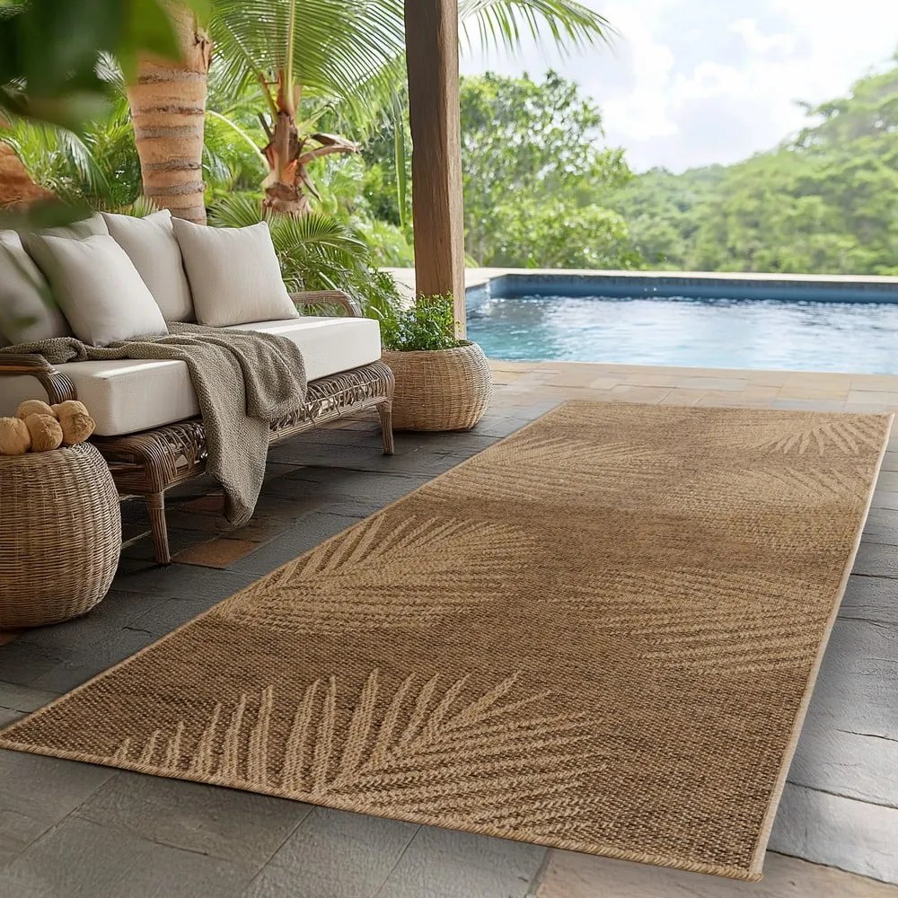 Brązowy chodnik odpowiedni na zewnątrz 80x250 cm Timber 1403 – Ayyildiz Carpets