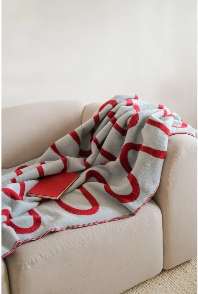 Czerwony koc 150x200 cm Swirl – noo.ma