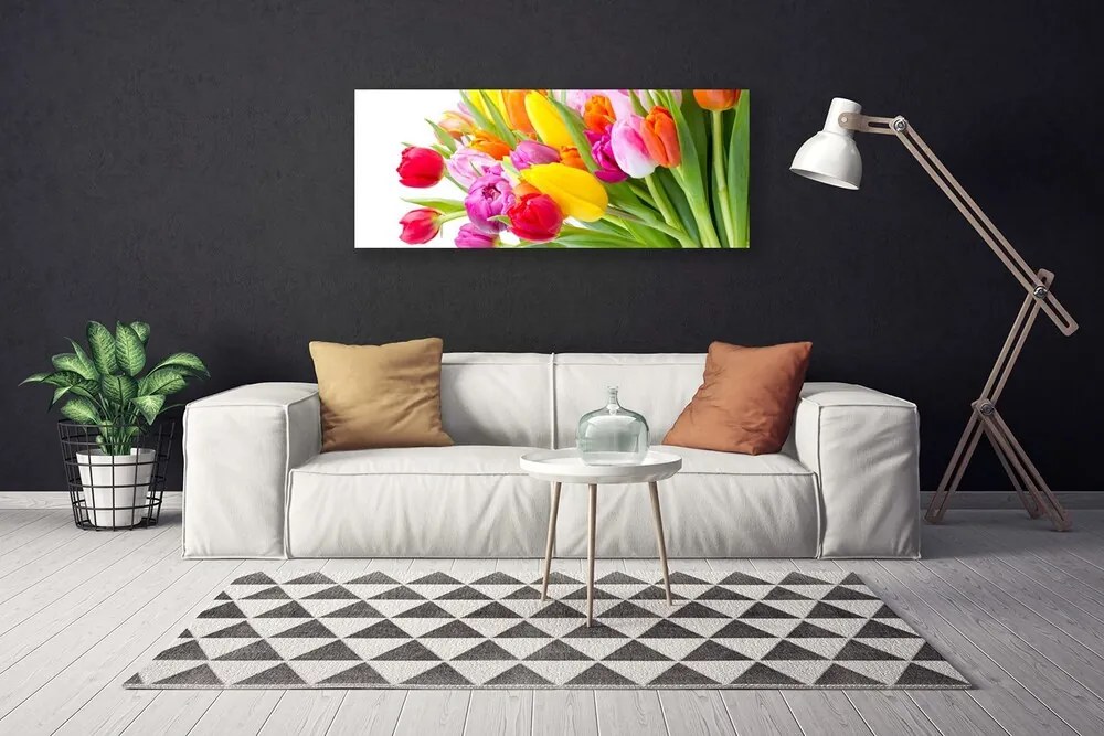 Obraz canvas Barwny Bukiet Tulipanów