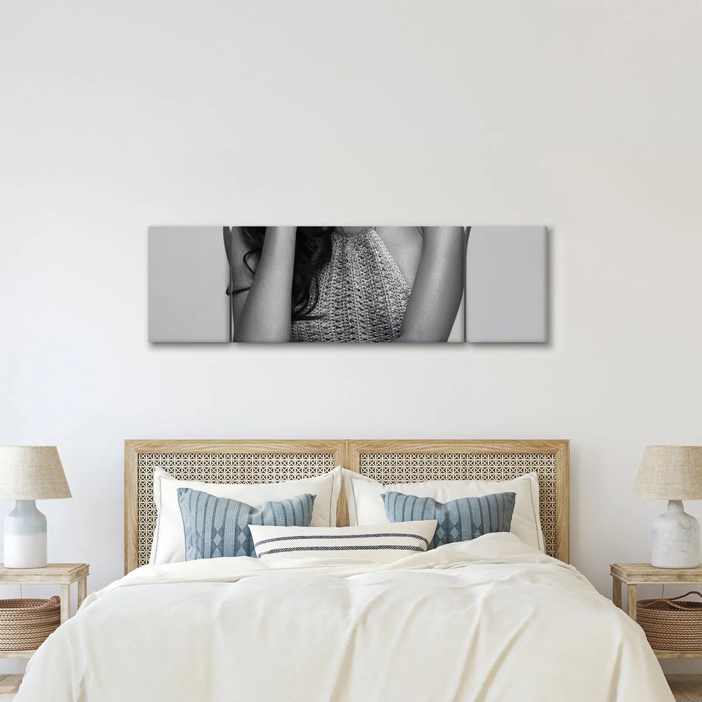 Obraz - Siedząca kobieta (170x50 cm)
