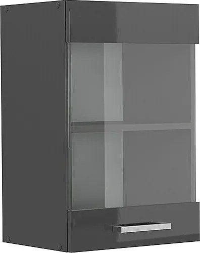 Szklana szafka kuchenna antracyt wysoki połysk 40x31x60 r-line