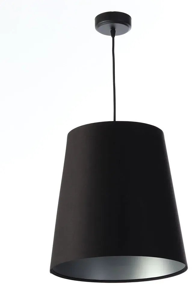 Czarno-srebrna lampa wisząca stożek nad stół - S404 G5-S10
