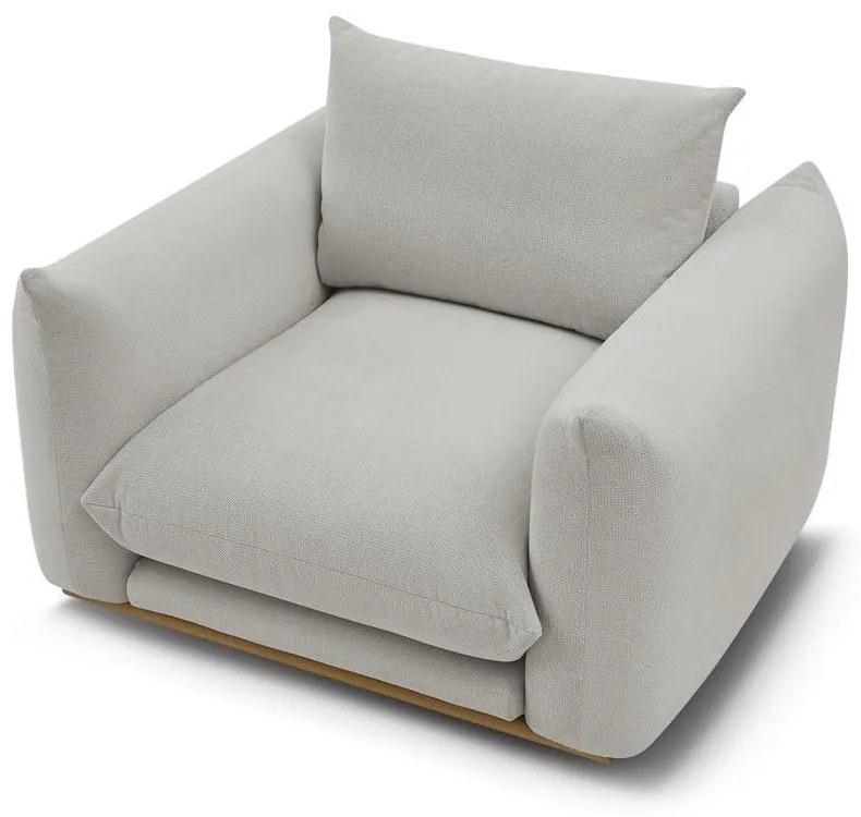 Jasnoszary fotel Ernest – Bobochic Paris