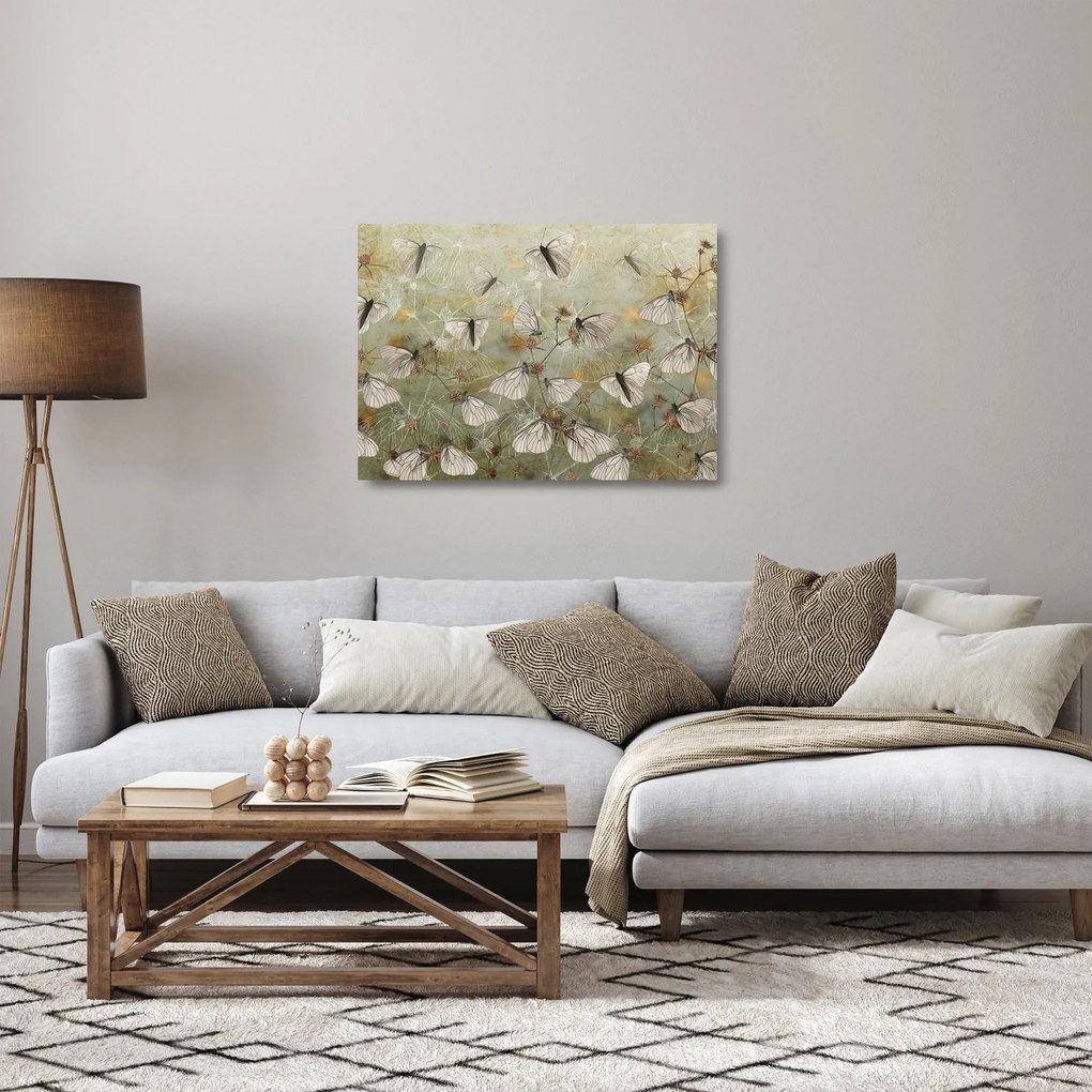 Obraz na szkle - Vintage motyle (70x50 cm)