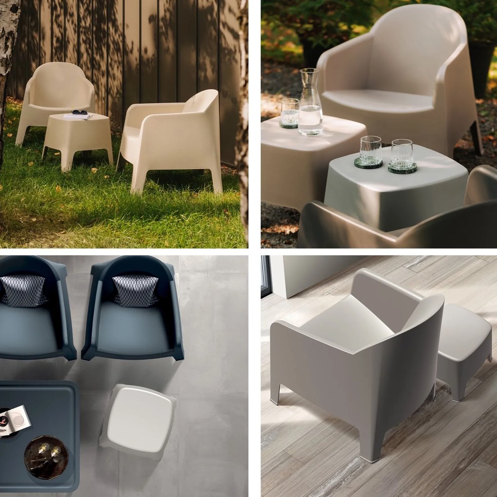 Plastikowy stolik do ogrodu Milane 48 cm, kwadratowy