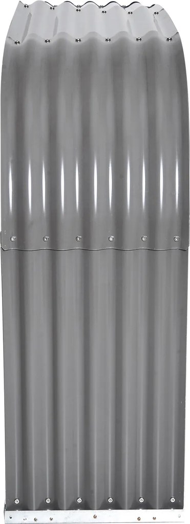 Outsunny Stojak na Drewno Opałowe Drewutnia Stalowa Szara 212x46x112cm | Aosom PL