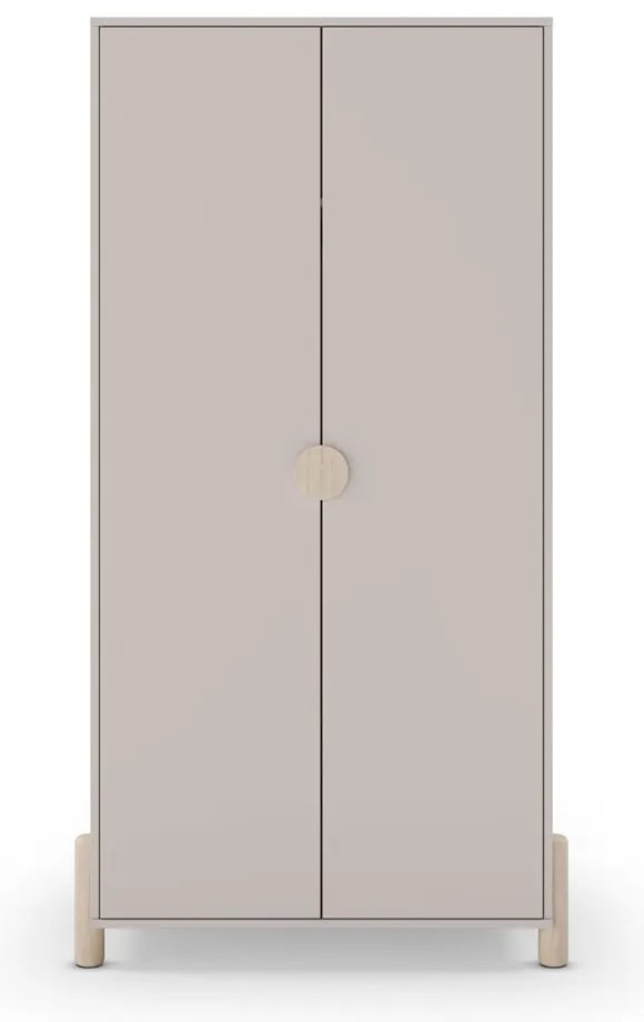 Kremowa szafa dziecięca z litego drewna sosnowego 93x180 cm Enola – Marckeric