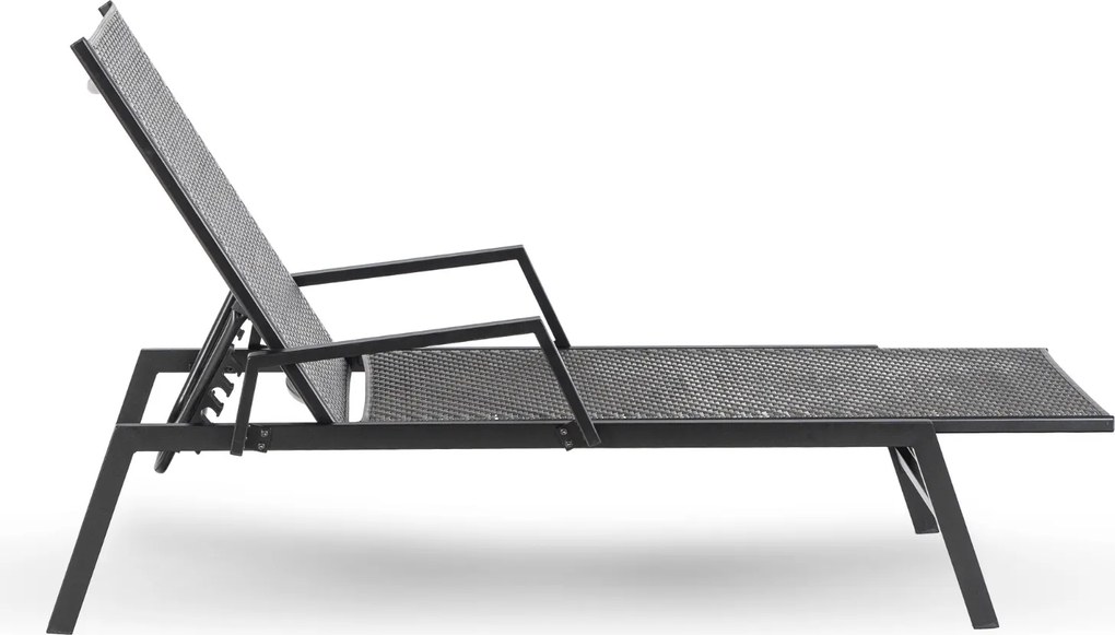 Leżak Ogrodowy ROULE Technorattan Czarny
