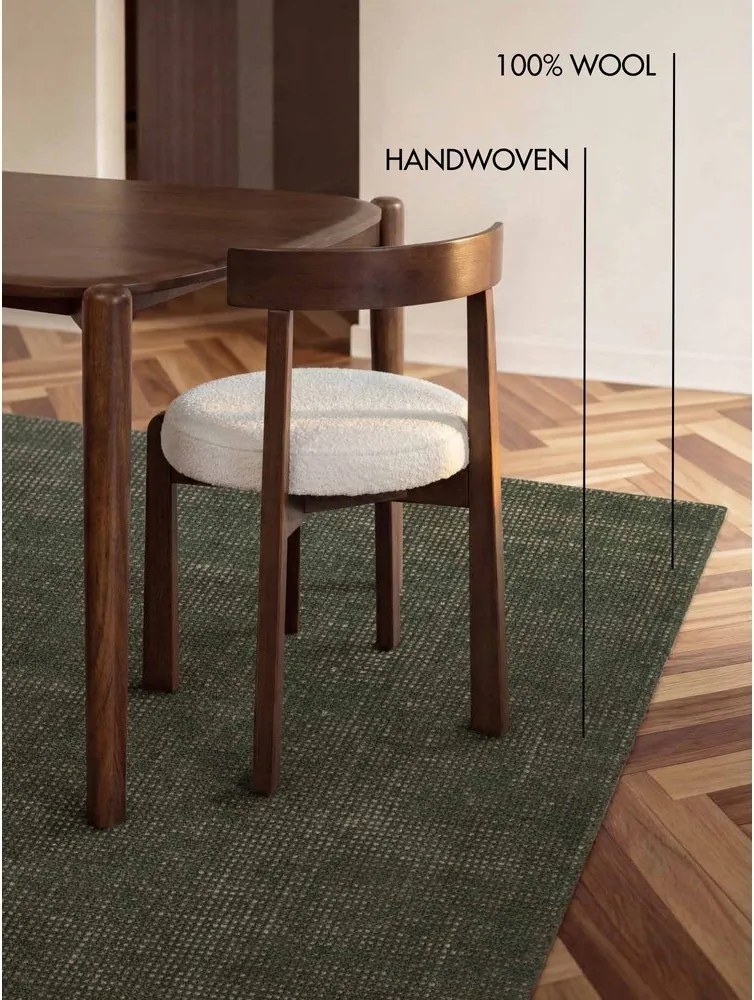 Ciemnozielony wełniany dywan tkany ręcznie 120x170 cm Greenwich – Ted Baker