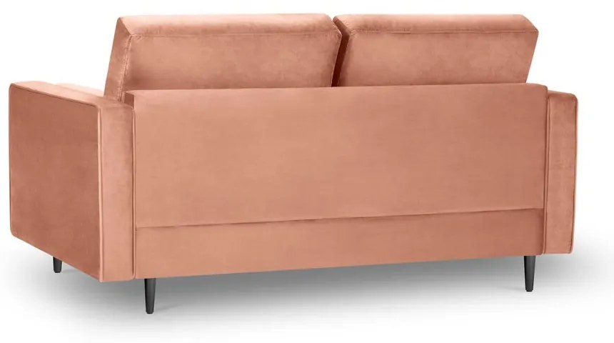 Różowa aksamitna sofa Milo Casa Santo, 174 cm