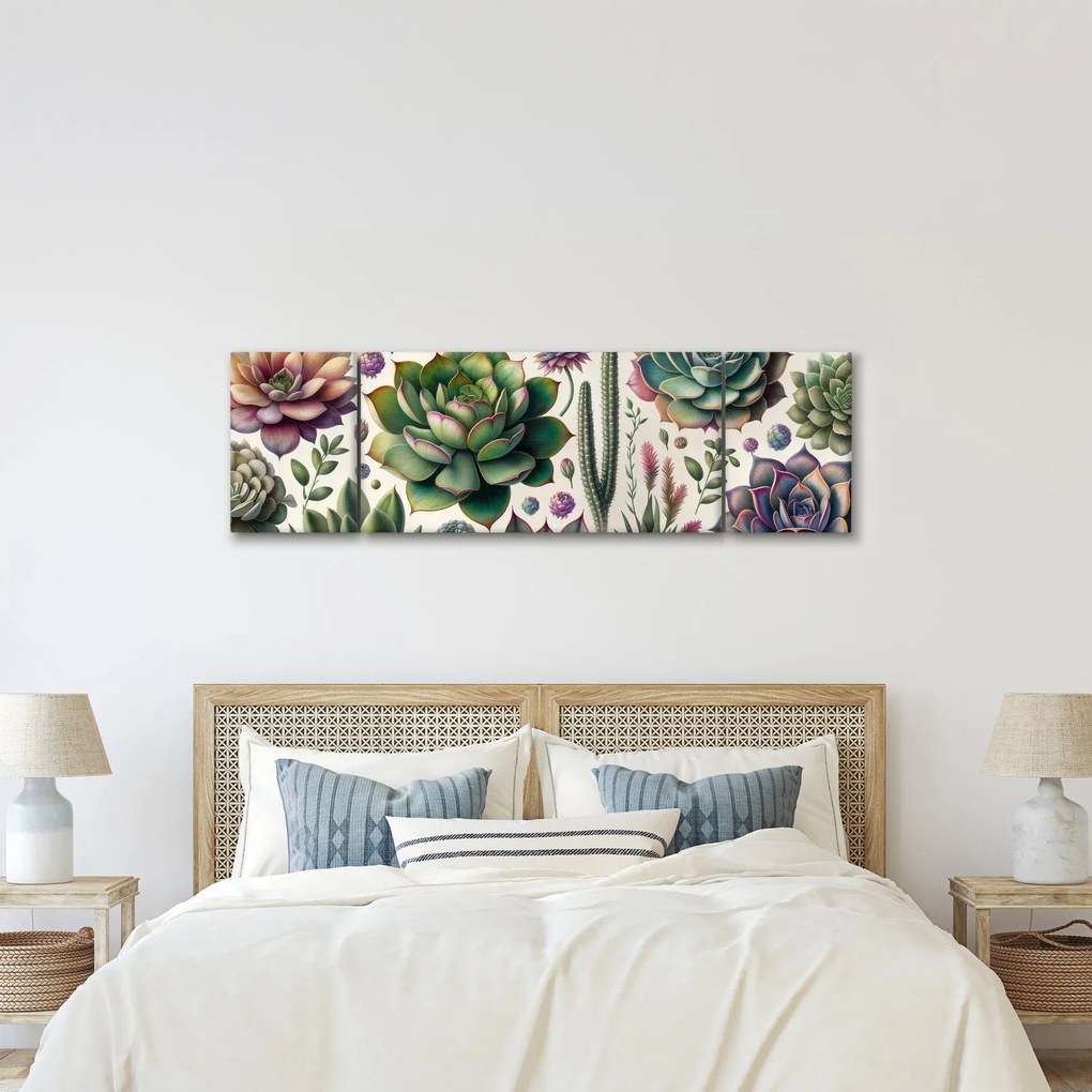 Obraz - Sukulenty (170x50 cm)
