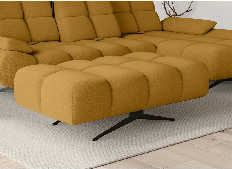 Nowoczesna pufa PRADO Soft Lux w tkaninie CURIO 48 WERSAL
