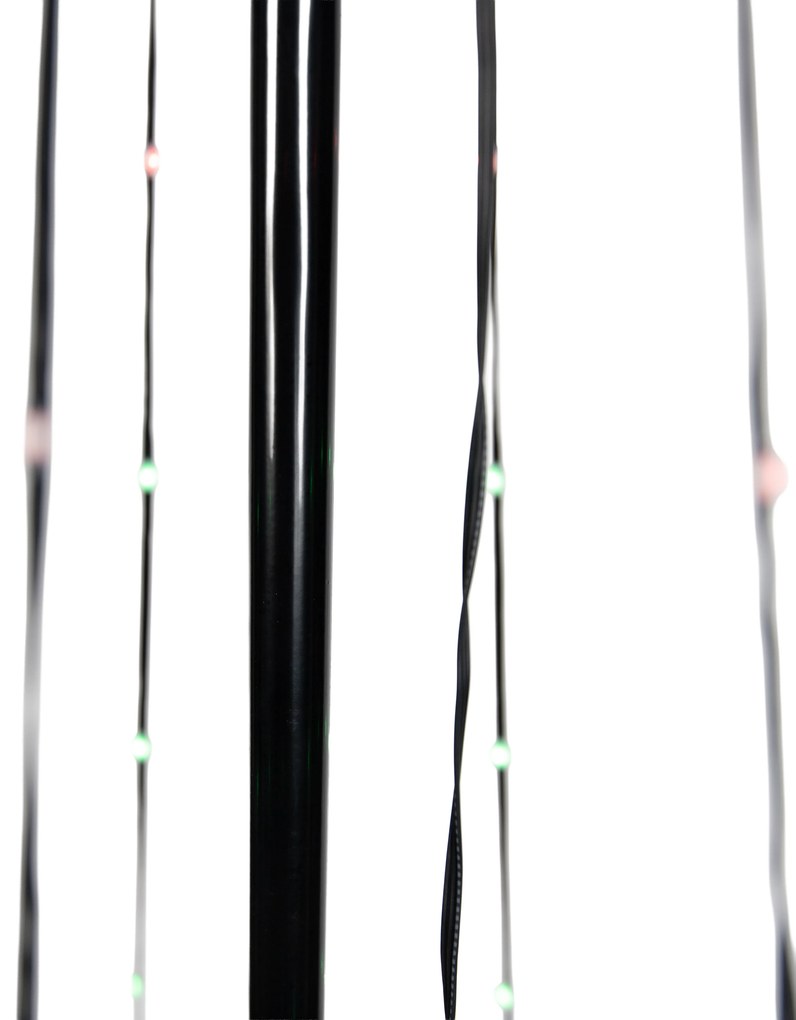 Zewnetrzna Świąteczna lampa podłogowa czarna 240 cm z LED RGB IP44 z pilotem - Nagi Oswietlenie zewnetrzne