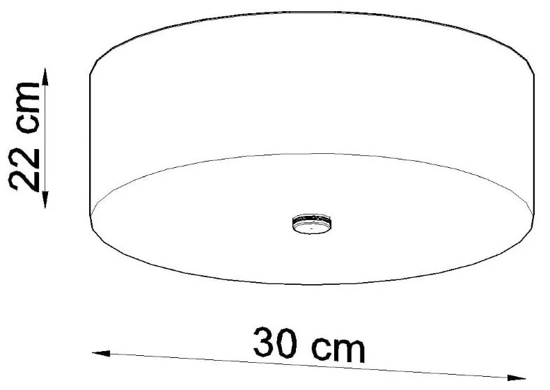 Biała lampa sufitowa z tekstylnym kloszem ø 30 cm Herra – Nice Lamps