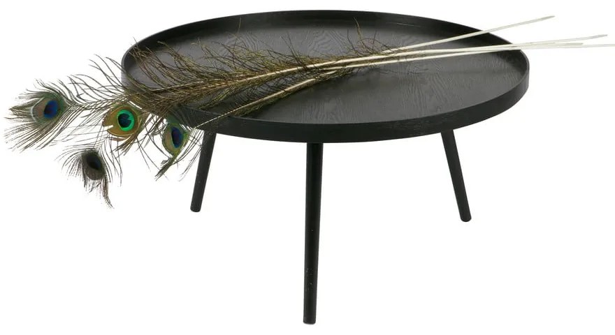 Czarny stolik WOOOD Mesa, Ø 78 cm