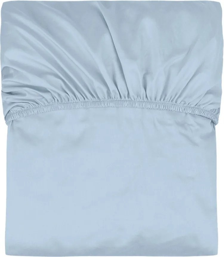 Jasnoniebieskie bawełniane prześcieradło z gumką 180x200 cm Oba – noo.ma