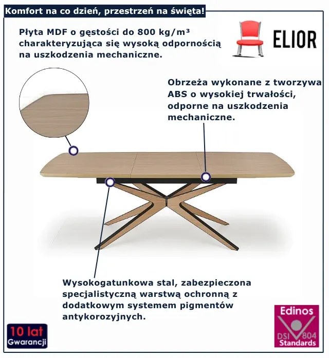 Nowoczesny rozkładany stół do jadalni R8-S95