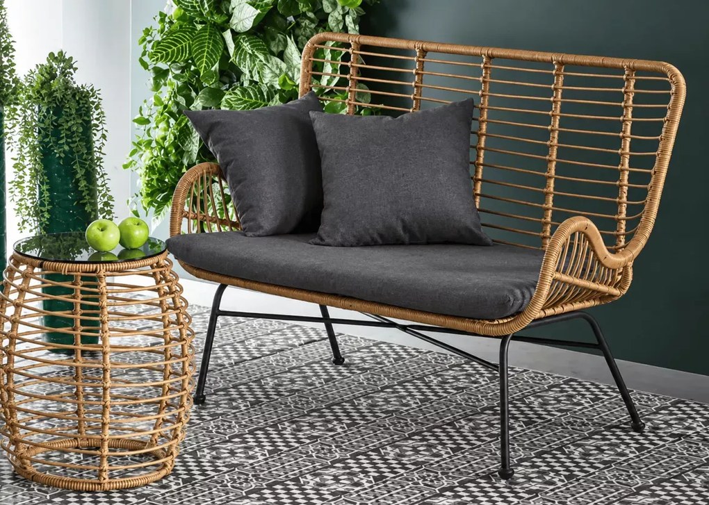 Luksusowa sofa ogrodowa Mavis – elegancki i wygodny mebel z odpornego na warunki atmosferyczne rattanu syntetycznego