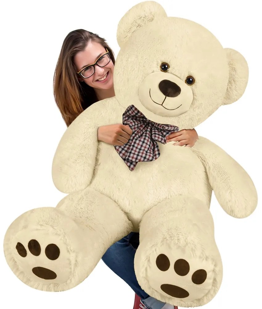 Monzana Duży pluszowy miś BENY, 100cm, kremowa