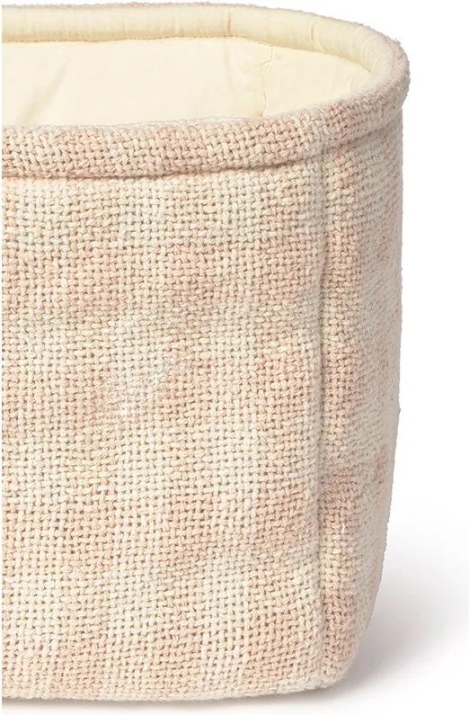 Jasnoróżowy tekstylny dziecięcy kosz na zabawki 30x20x20 cm Swan Rose – Lorena Canals